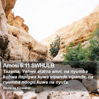 Amosi 6:11 SWHULB Bible Verse Image