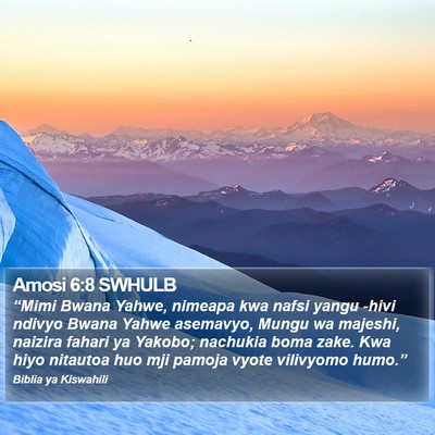 Amosi 6:8 SWHULB Bible Verse Image