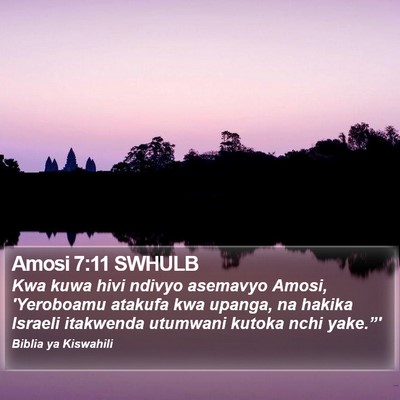 Amosi 7:11 SWHULB Bible Verse Image