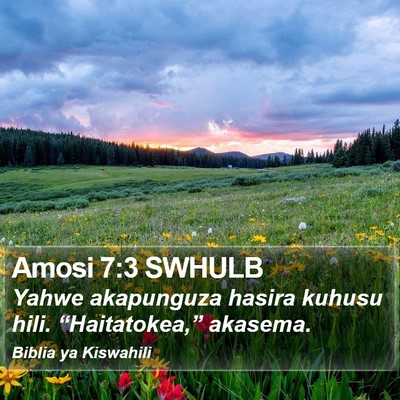Amosi 7:3 SWHULB Bible Verse Image