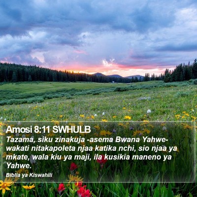 Amosi 8:11 SWHULB Bible Verse Image