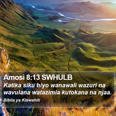 Amosi 8:13 SWHULB Bible Verse Image