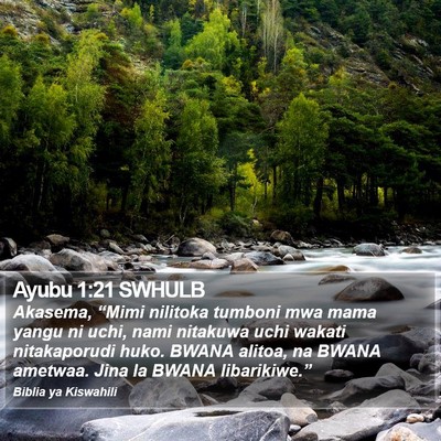 Ayubu 1:21 SWHULB Bible Verse Image