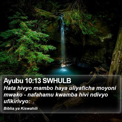 Ayubu 10:13 SWHULB Bible Verse Image