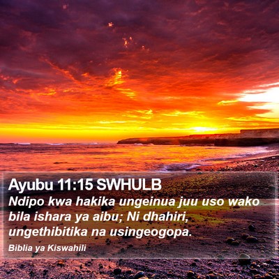 Ayubu 11:15 SWHULB Bible Verse Image