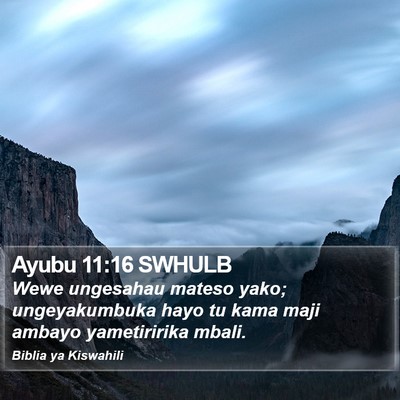 Ayubu 11:16 SWHULB Bible Verse Image