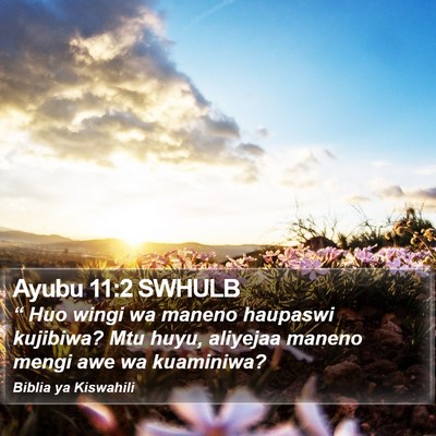 Ayubu 11:2 SWHULB Bible Verse Image