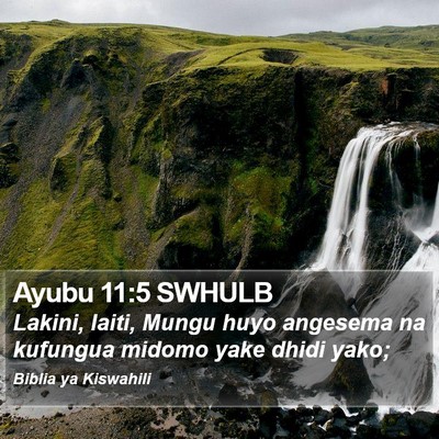 Ayubu 11:5 SWHULB Bible Verse Image