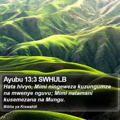 Ayubu 13:3 SWHULB Bible Verse Image