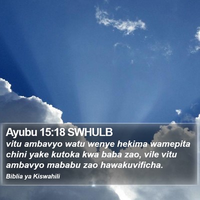 Ayubu 15:18 SWHULB Bible Verse Image