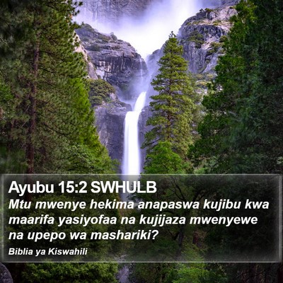 Ayubu 15:2 SWHULB Bible Verse Image