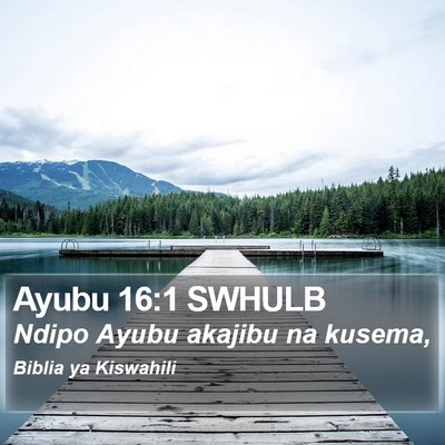 Ayubu 16:1 SWHULB Bible Verse Image