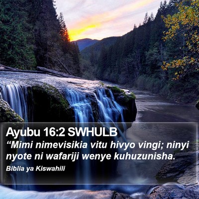 Ayubu 16:2 SWHULB Bible Verse Image