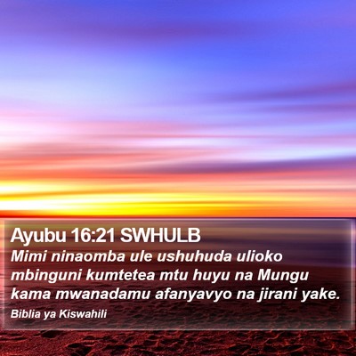 Ayubu 16:21 SWHULB Bible Verse Image