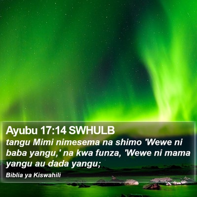 Ayubu 17:14 SWHULB Bible Verse Image