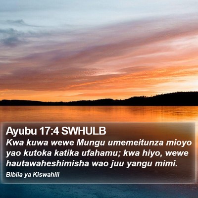 Ayubu 17:4 SWHULB Bible Verse Image
