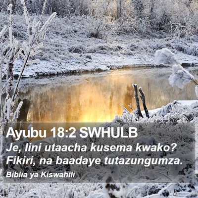 Ayubu 18:2 SWHULB Bible Verse Image