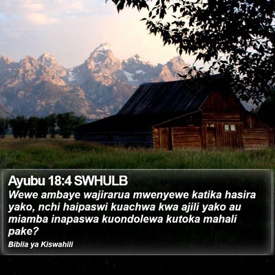 Ayubu 18:4 SWHULB Bible Verse Image
