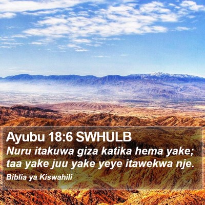 Ayubu 18:6 SWHULB Bible Verse Image