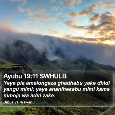 Ayubu 19:11 SWHULB Bible Verse Image
