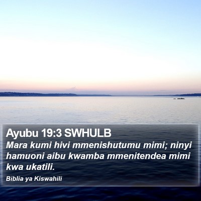 Ayubu 19:3 SWHULB Bible Verse Image