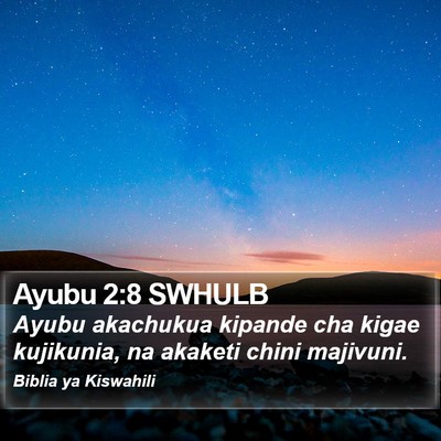 Ayubu 2:8 SWHULB Bible Verse Image