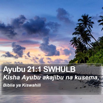 Ayubu 21:1 SWHULB Bible Verse Image