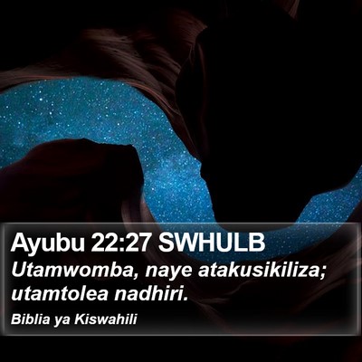 Ayubu 22:27 SWHULB Bible Verse Image