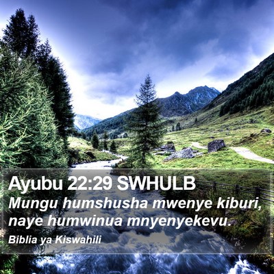 Ayubu 22:29 SWHULB Bible Verse Image