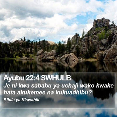 Ayubu 22:4 SWHULB Bible Verse Image