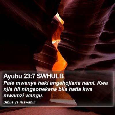Ayubu 23:7 SWHULB Bible Verse Image