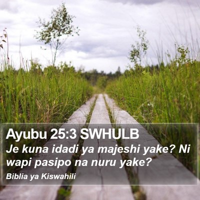 Ayubu 25:3 SWHULB Bible Verse Image