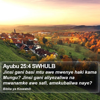 Ayubu 25:4 SWHULB Bible Verse Image