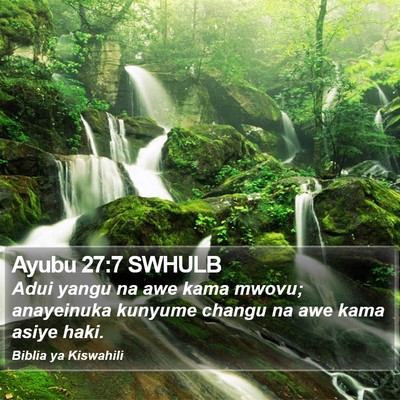 Ayubu 27:7 SWHULB Bible Verse Image
