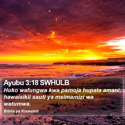 Ayubu 3:18 SWHULB Bible Verse Image
