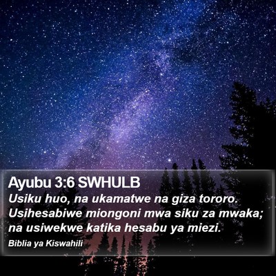Ayubu 3:6 SWHULB Bible Verse Image