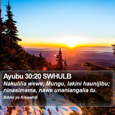 Ayubu 30:20 SWHULB Bible Verse Image