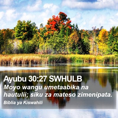 Ayubu 30:27 SWHULB Bible Verse Image