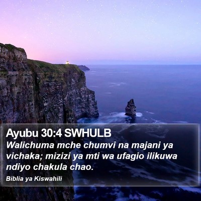 Ayubu 30:4 SWHULB Bible Verse Image