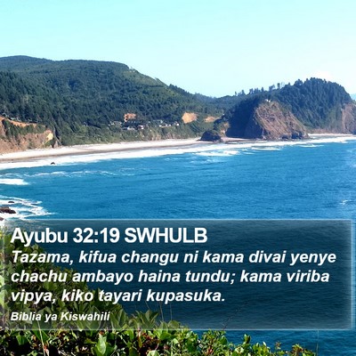Ayubu 32:19 SWHULB Bible Verse Image