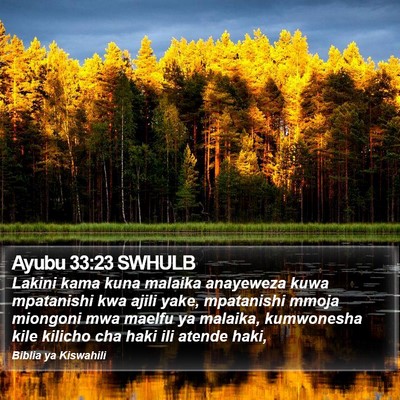 Ayubu 33:23 SWHULB Bible Verse Image