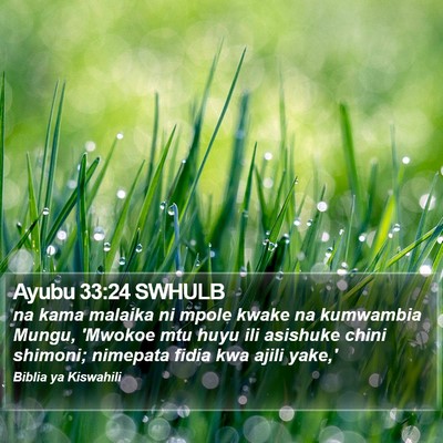 Ayubu 33:24 SWHULB Bible Verse Image
