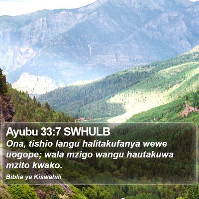 Ayubu 33:7 SWHULB Bible Verse Image