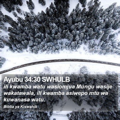 Ayubu 34:30 SWHULB Bible Verse Image