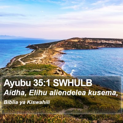 Ayubu 35:1 SWHULB Bible Verse Image