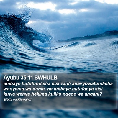 Ayubu 35:11 SWHULB Bible Verse Image