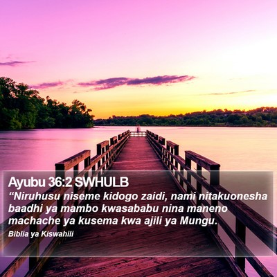 Ayubu 36:2 SWHULB Bible Verse Image