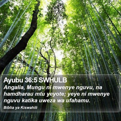 Ayubu 36:5 SWHULB Bible Verse Image