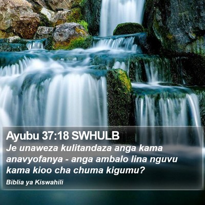 Ayubu 37:18 SWHULB Bible Verse Image