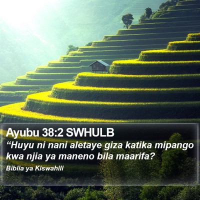 Ayubu 38:2 SWHULB Bible Verse Image